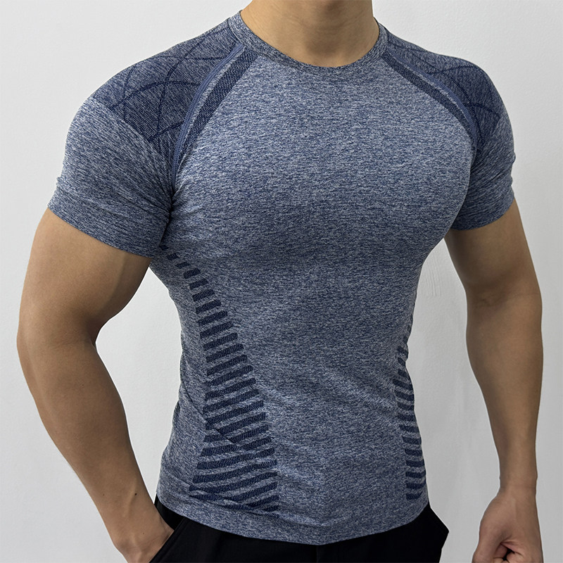 无缝显大健身服男高弹力速干运动短袖透气紧身衣训练T恤塑身上衣,淘宝优惠券,粉丝福利购,淘宝优惠卷