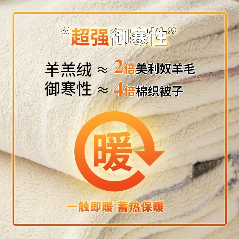 加绒裤子羊羔绒秋冬季外穿儿童棉裤 俞兆林俊汉裤子