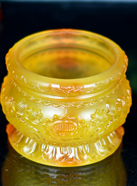 玻璃插香仿古居室莲花炉香炉