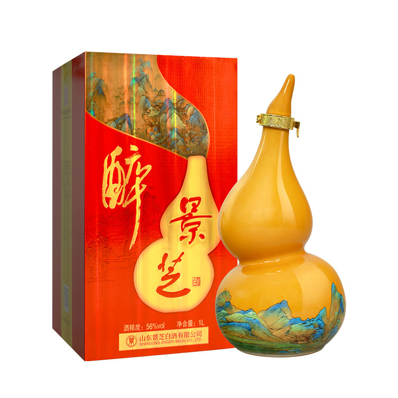 景芝 醉景芝葫芦千里江山图56度1000ml *2 礼盒装白酒高度酒送礼 - 图0