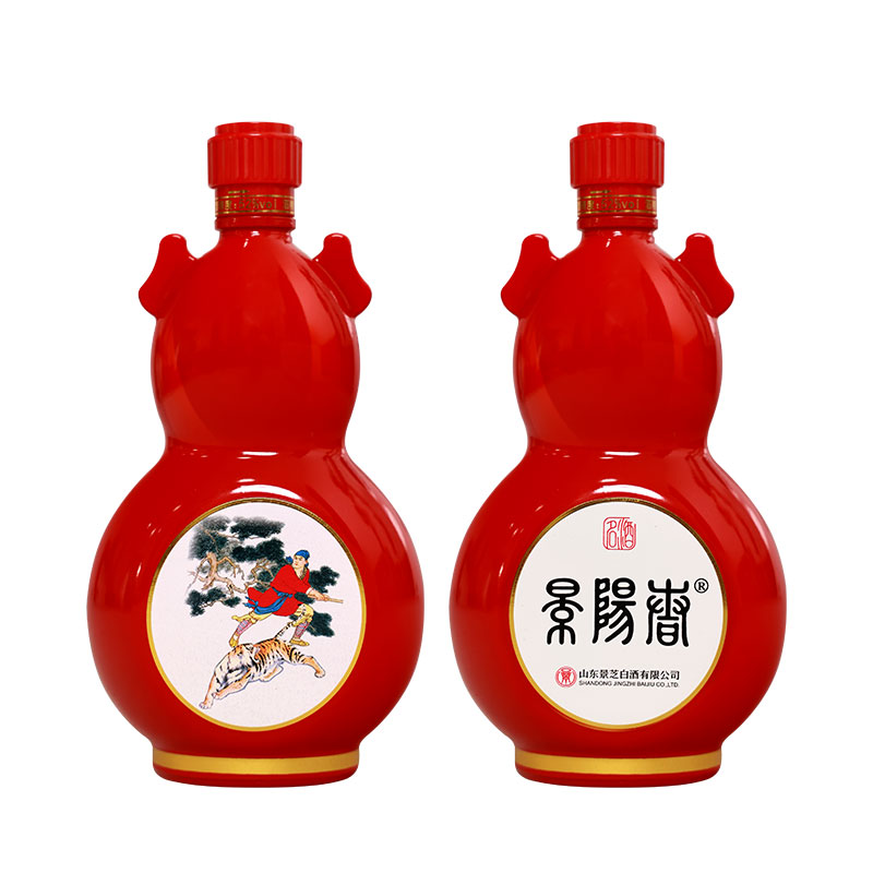 景芝 52度景阳春红葫芦浓香型白酒 500ml*6瓶精美包送礼自饮 - 图0