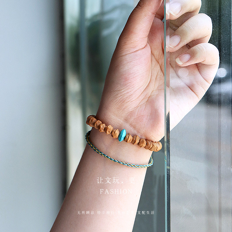 湖北原矿高瓷蓝绿松石雕刻百香籽隔珠背云勒子柏香籽手串DIY配饰,淘宝优惠券,粉丝福利购,淘宝优惠卷