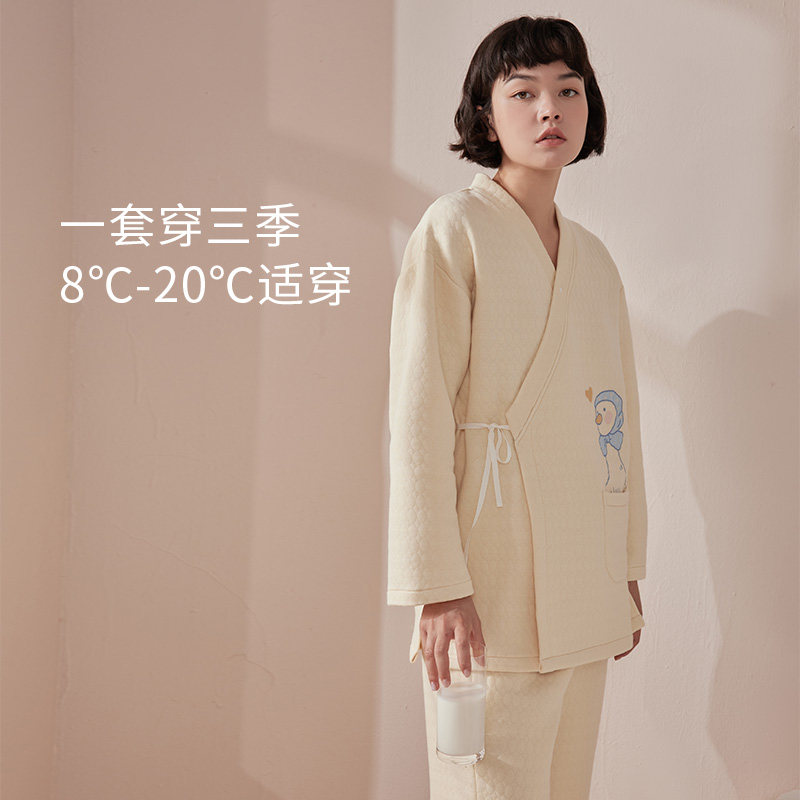 咕羊羊月子服冬季产后纯棉睡衣 咕羊羊家居服套装
