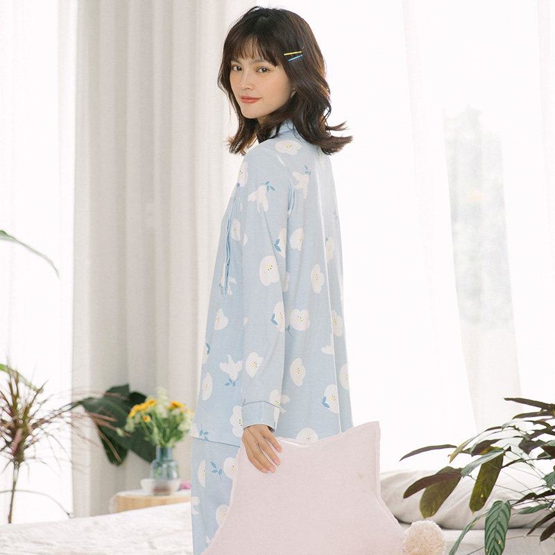 咕羊羊月子服春秋季纯棉孕妇10睡衣 咕羊羊家居服套装