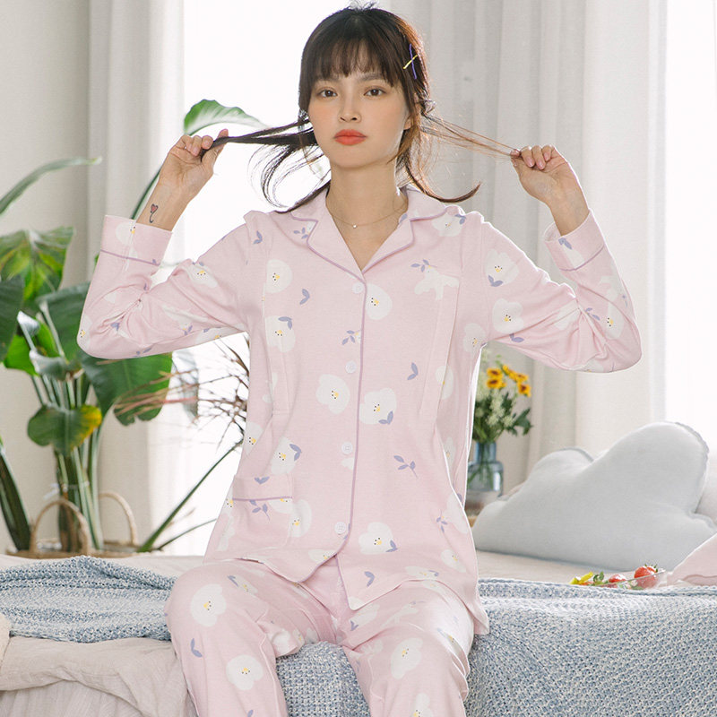 咕羊羊月子服春秋季纯棉孕妇10睡衣 咕羊羊家居服套装