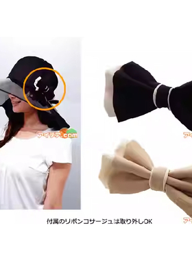 日本户外抗UV透明大檐防晒帽女