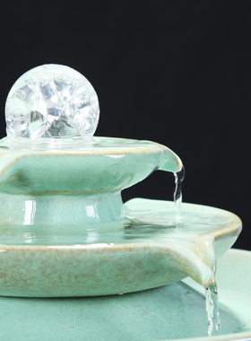 加湿器风水球鱼缸乔迁创意陶瓷