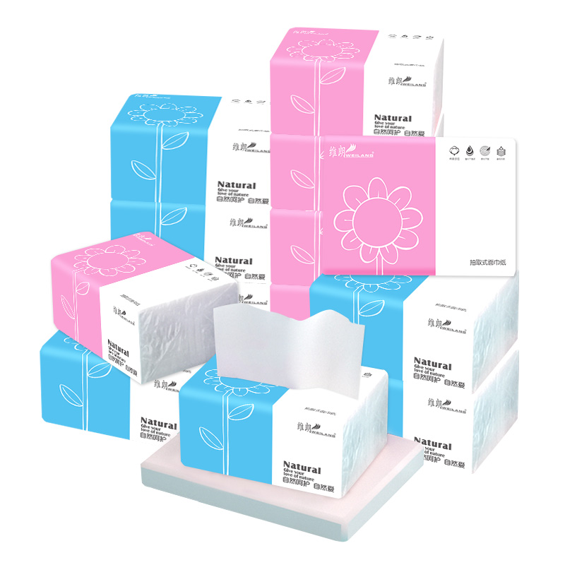 维朗家居旗舰店30包木浆抽纸整箱家用实惠装面纸面巾纸餐巾纸婴儿专用卫生纸纸巾0