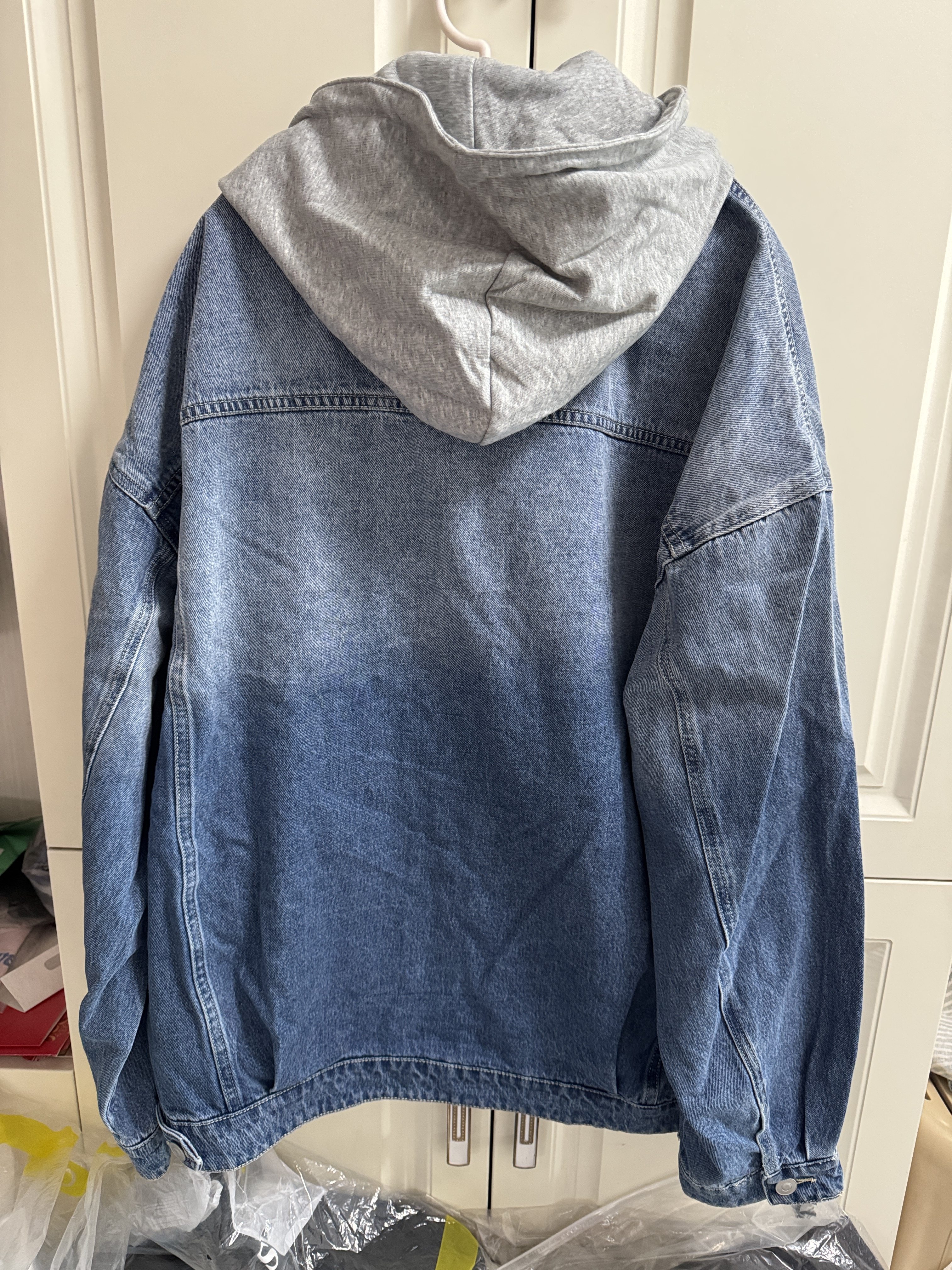 国货美特斯男牛仔外套春秋季连帽可拆宽松渐变舒适牛仔夹克上衣,淘宝优惠券,粉丝福利购,淘宝优惠卷