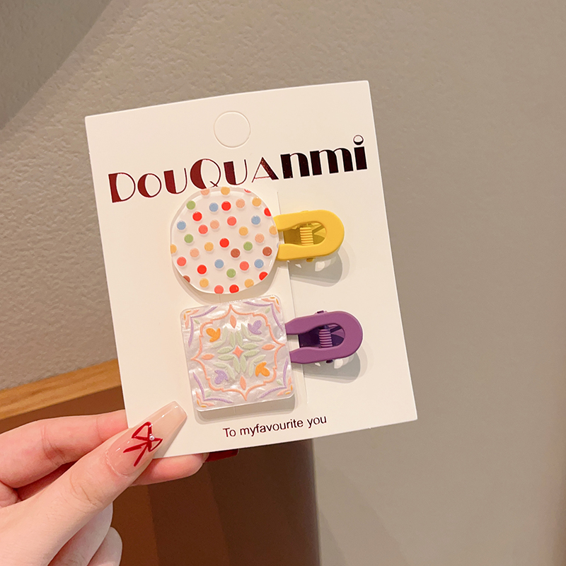 女童卡通涂鸦发卡小女孩刘海夹侧边夹子宝宝不伤发碎发夹儿童头饰 - 图2