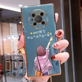 Подходит для чехла для мобильного телефона Huawei mate40, интернет-знаменитости, маленькой богатой женщины, mate40pro, универсального объектива, чехла от падения, вдохновляющей девушки, гальванического корпуса mate40e, роскошного женского стиля высокого класса, модного стиля ins.