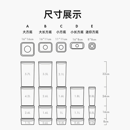 oxo奥秀密封罐储物罐防潮分装瓶干货食品级收纳罐五谷杂粮储存罐 - 图2