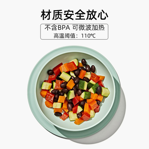 oxo奥秀辅食碗吸盘碗婴儿吃饭训练儿童餐具宝宝碗防摔饭碗餐盘 - 图2