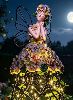 花仙子铁艺爬藤花架小夜灯