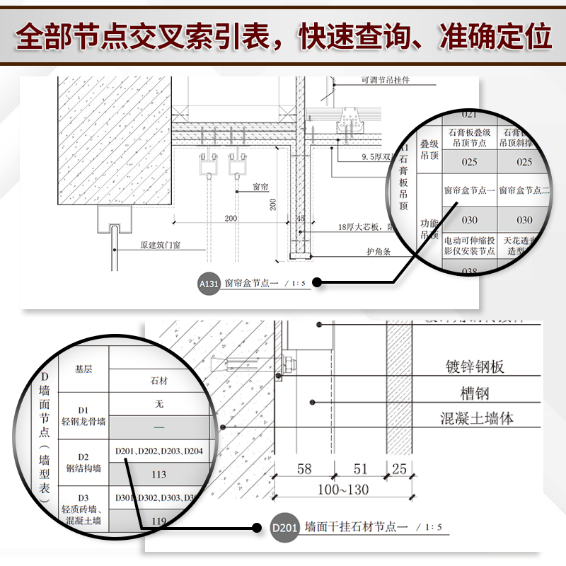 第二节点 室内设计施工图节点图集 王沧 编 设计专业科技 新华书店正版图书籍 江苏凤凰科学技术出版社 - 图1