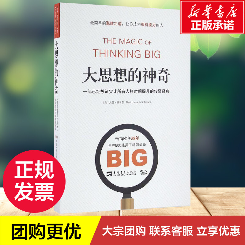 大思想的神奇:一部已经被证实让所有人短时间提升的传奇经典 (美)大卫·舒尔茨(David J.Schwartz) 著;郑晓梅,孔难难 译 著