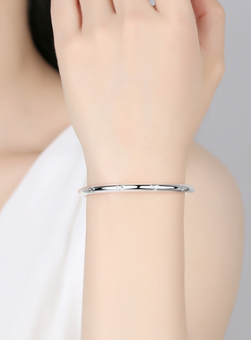 四叶草简约风森系细款纯银999