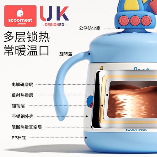 科巢儿童公仔牛奶保温杯原装配件 吸嘴+吸管+杯盖+背带 - 图2