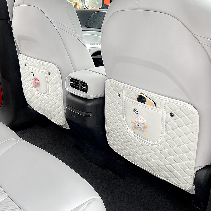 汽车后排座椅背防踢垫快乐煤球车内后座后背通用保护垫座椅防磨垫,淘宝优惠券,粉丝福利购,淘宝优惠卷