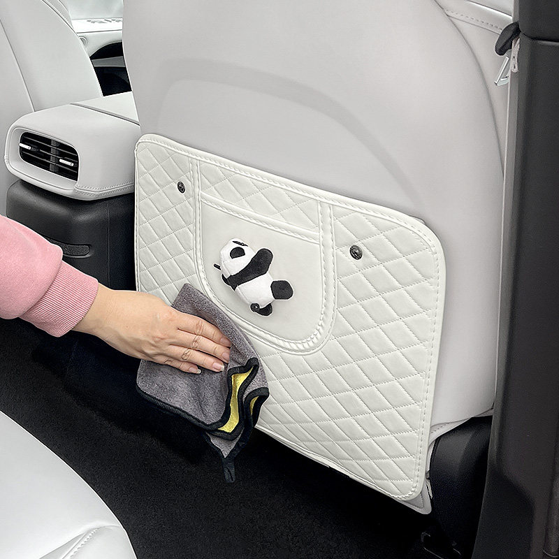 汽车后排座椅背防踢垫快乐煤球车内后座后背通用保护垫座椅防磨垫,淘宝优惠券,粉丝福利购,淘宝优惠卷