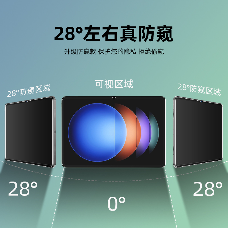 适用小米平板6spro磁吸防窥膜5pro全屏类纸平板5防偷窥膜6pro可拆卸pad6纸质软膜平板6电脑屏保护贴膜12.4寸-图0