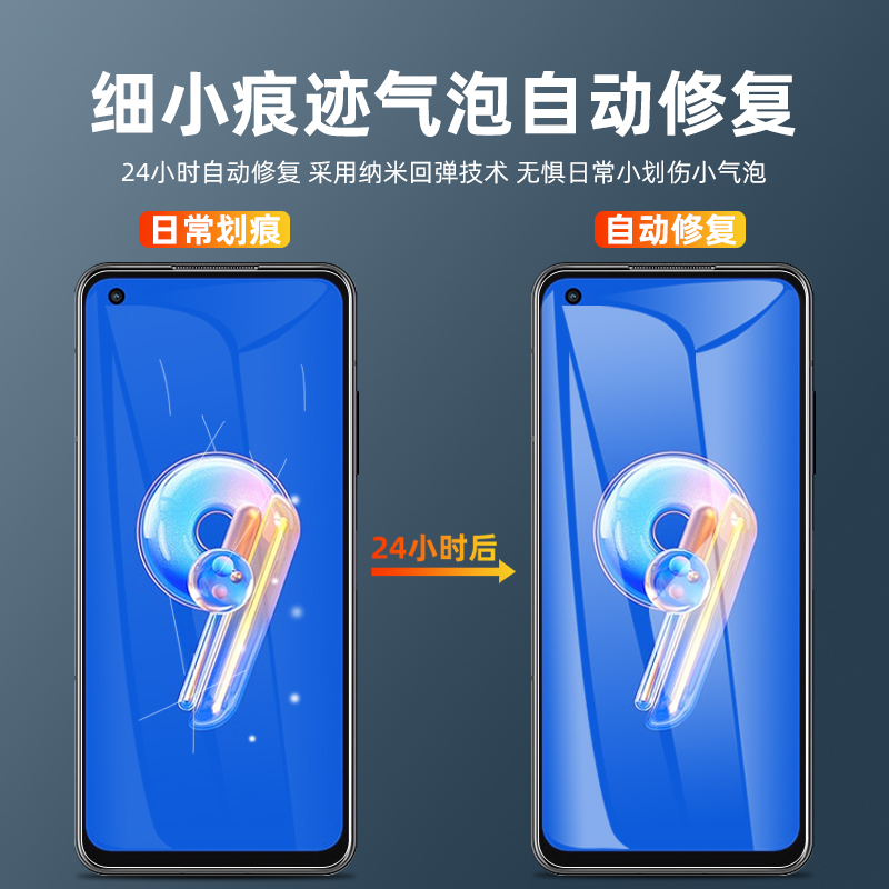 华硕zenfone9防窥水凝膜全屏贴合zenfone8抗指纹磨砂软膜8flip防偷窃隐私7pro抗摔防刮zenfone7手机屏保护膜 - 图1