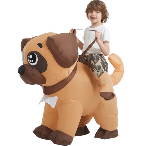 儿童节演出服装搞笑亲子卡通哈巴狗装扮玩偶道具小狗充气衣服儿童 - 图3