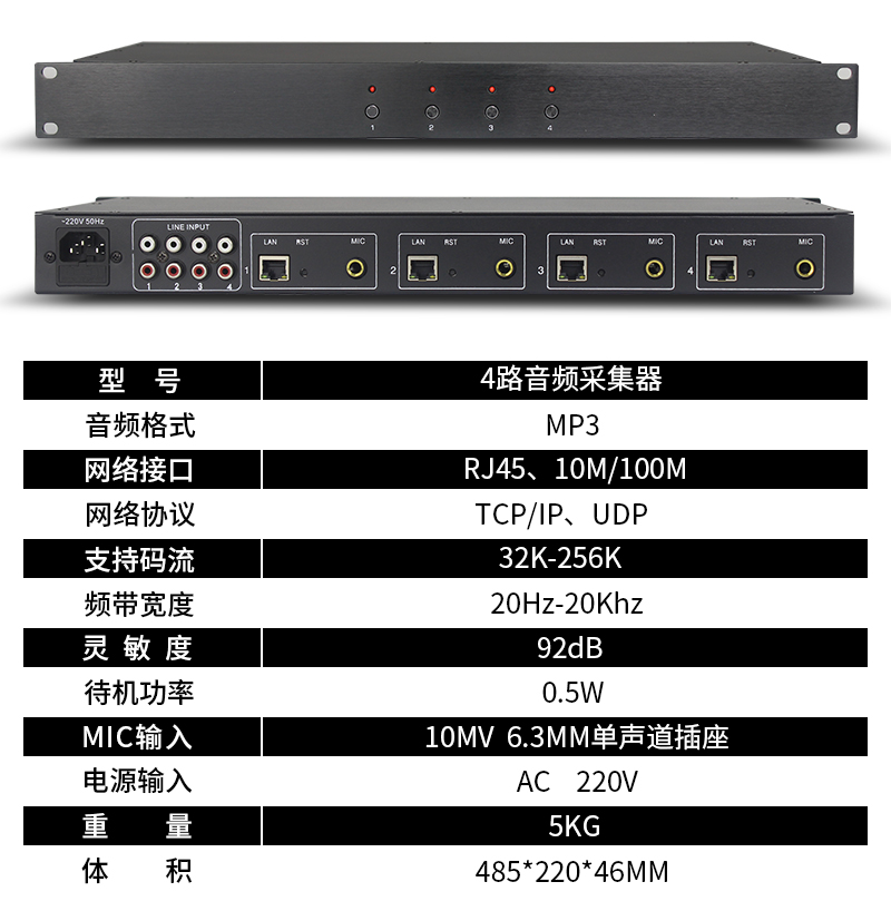 SABO/绅宝 ip网络广播系统音频采集矩阵校园广播采播管理器解码盒 - 图2