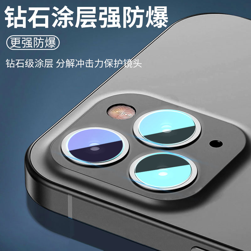 适用苹果14Pro镜头膜iPhone15Plus手机15Pro后置摄像头Promax镜片贴十四钢化膜镜头圈圆形por后背i15相机保护 - 图1