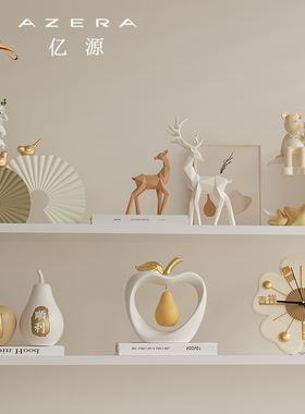 奶油风客厅酒柜电视柜装饰品摆件