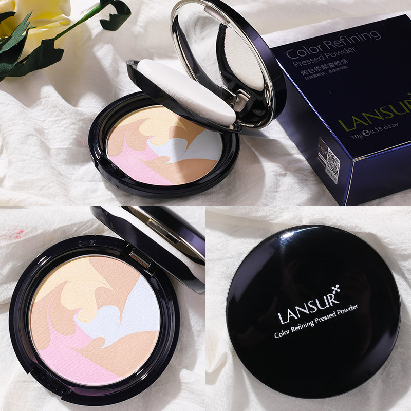 兰瑟粉饼控油定妆持久遮瑕防水散粉 兰瑟梵可诗粉饼
