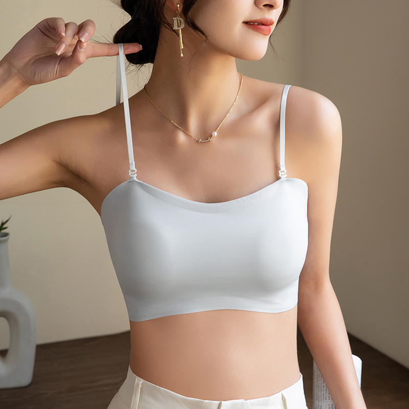 无痕一体小背心抹胸式固定杯文胸罩 2my文胸