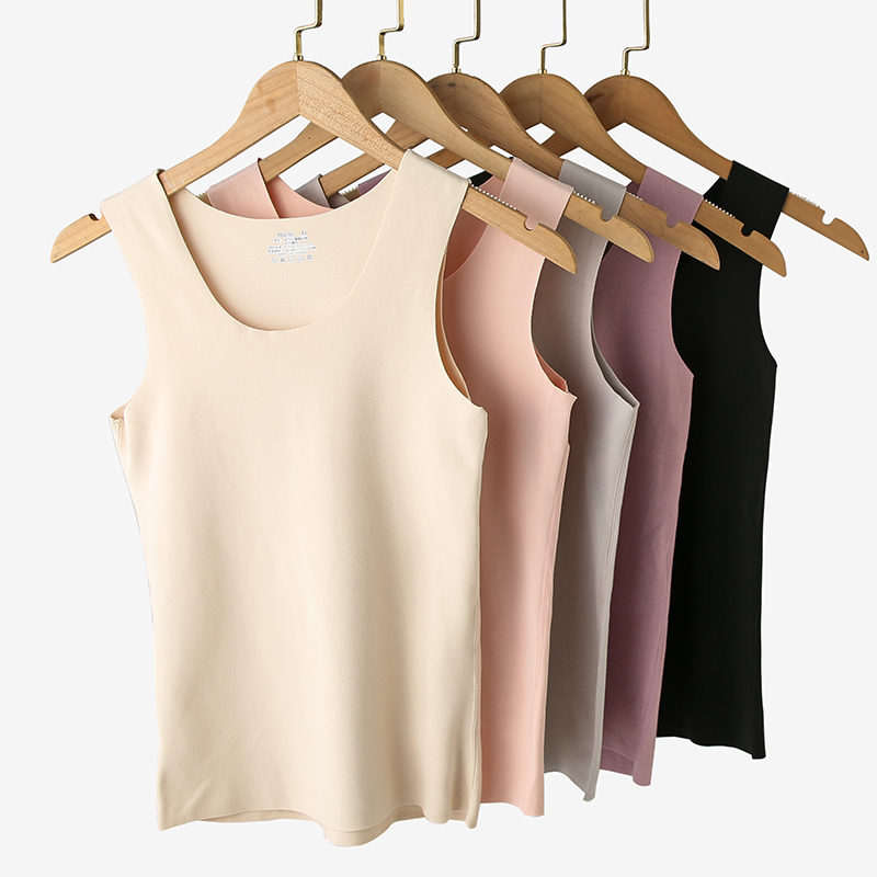 无痕保暖内衣内穿加绒无袖打底衫 2my保暖上装