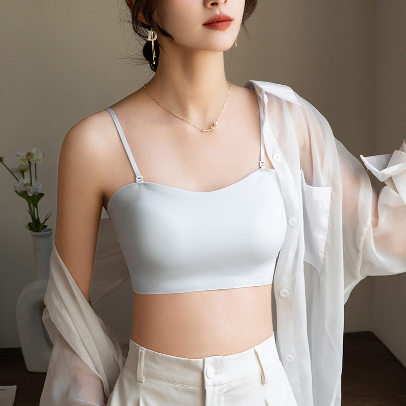 无痕一体小背心抹胸式固定杯文胸罩 2my文胸