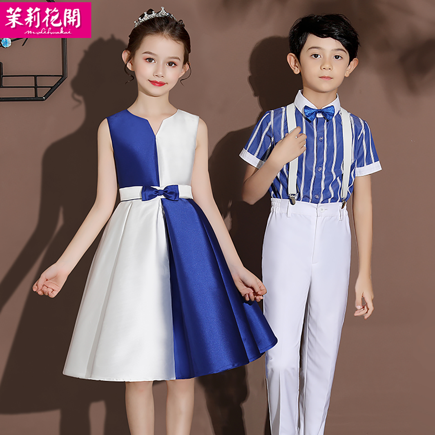 国庆儿童大合唱团演出服中小学生男女童诗歌朗诵幼儿园表演服18L - 图1