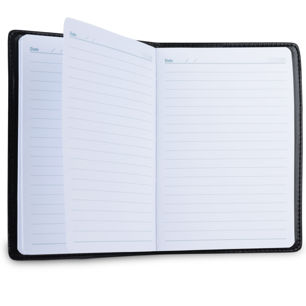 Deli economical leather-bound medium-sized meeting minutes book