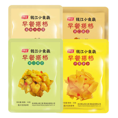 开胃零食钱江酸甜萝卜大头菜脆瓜菜芯12袋小包装下饭菜咸菜 - 图0