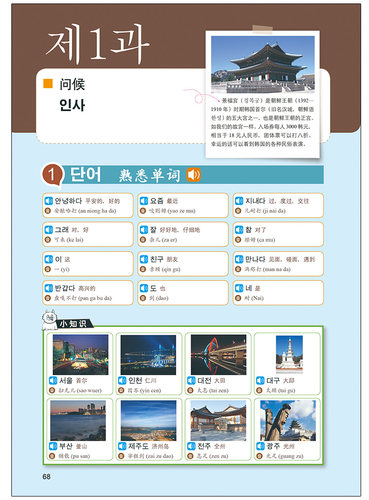 会中文就会说韩语带中文谐音自学入门教材从零开始学韩语口语发音单词标准韩国语初级教程学习韩文书籍 韩语自学 入门 零基础教材 - 图1