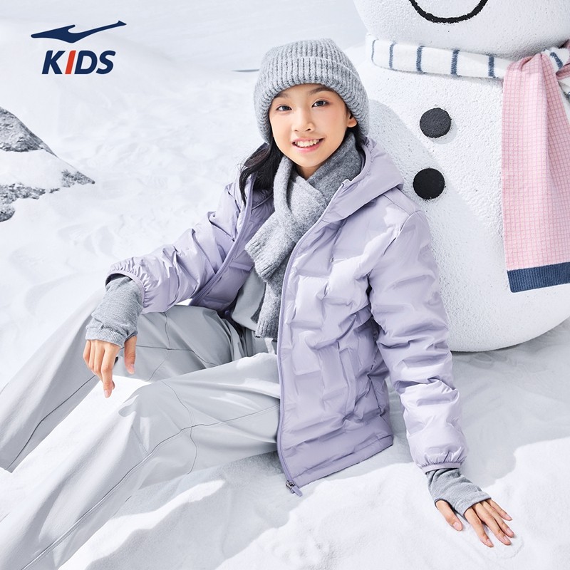 鸿星尔克童装儿童羽绒服秋冬季女童保暖防风外套大童连帽上衣冬装,淘宝优惠券,粉丝福利购,淘宝优惠卷