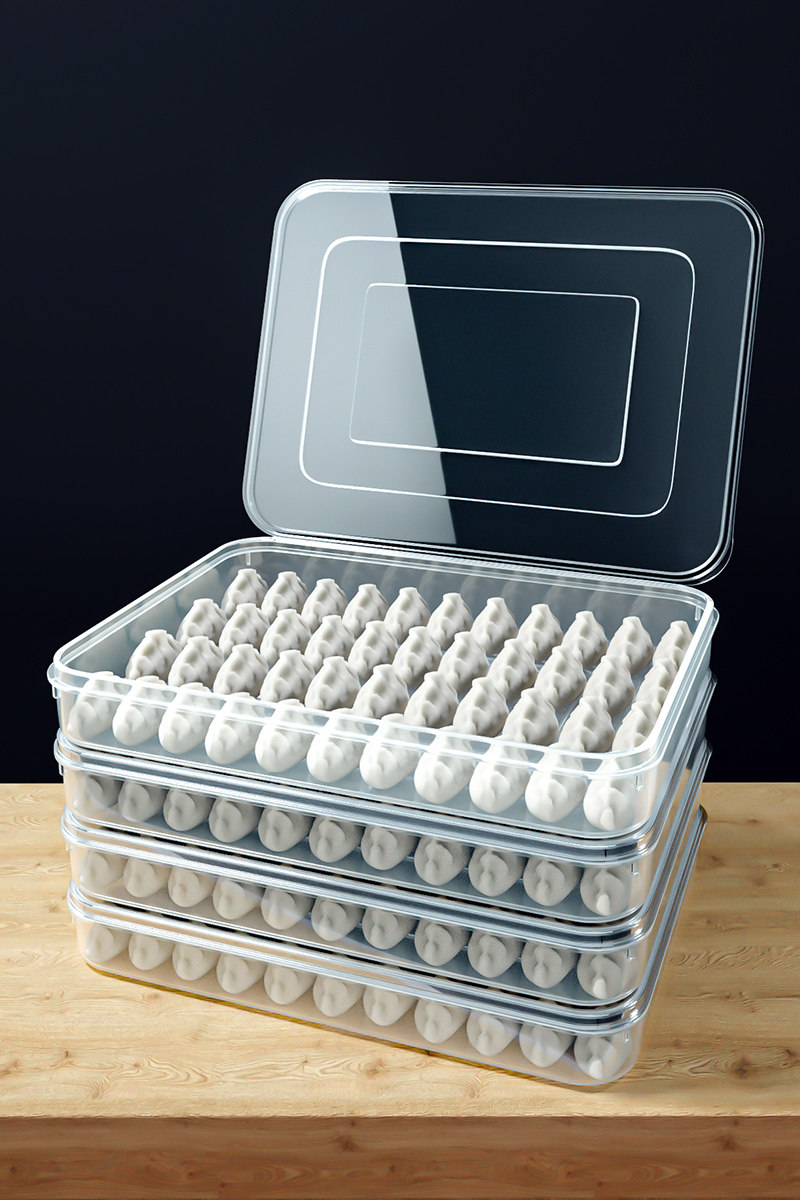 水饺专用包饺子盘放置塑料收纳盒 御梳世家彼岸盘