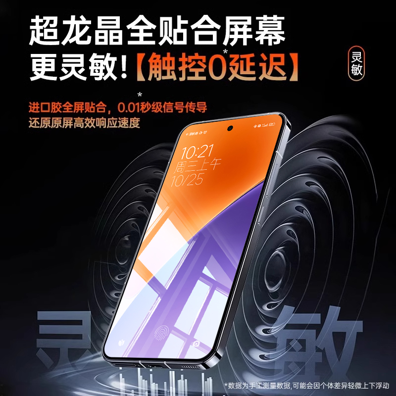 【超龙晶膜】第一卫适用小米17promax钢化膜15手机膜新款14红米k70/60至尊版13玻璃civi5/4pro防窥10/11ultra - 图0