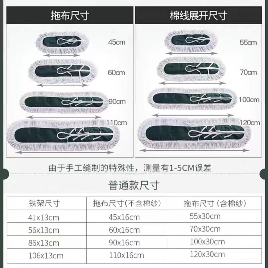 406090cm替换布套平拖拖布平板拖把拖布替换布配尘推布替换装铁架-图0