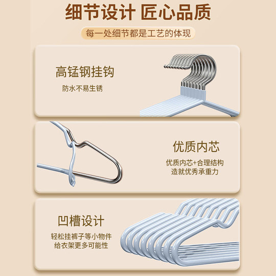 衣架家用无痕防肩角加粗挂衣架子宿舍衣服收纳晾衣挂架挂晒衣撑子