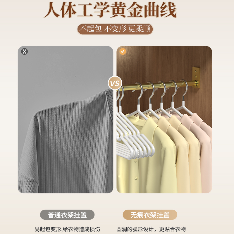 2025新款浸塑衣架家用挂衣无痕防滑衣挂学生宿舍用晾衣架衣服架子 - 图2