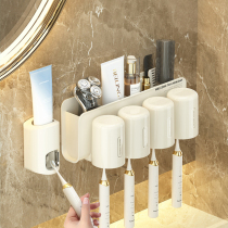 Toothbrush shelving free of punch hanging wall electric toothbrushing gargling cup Toothpaste Tooth Cup Toilet Wall-mounted Shelf