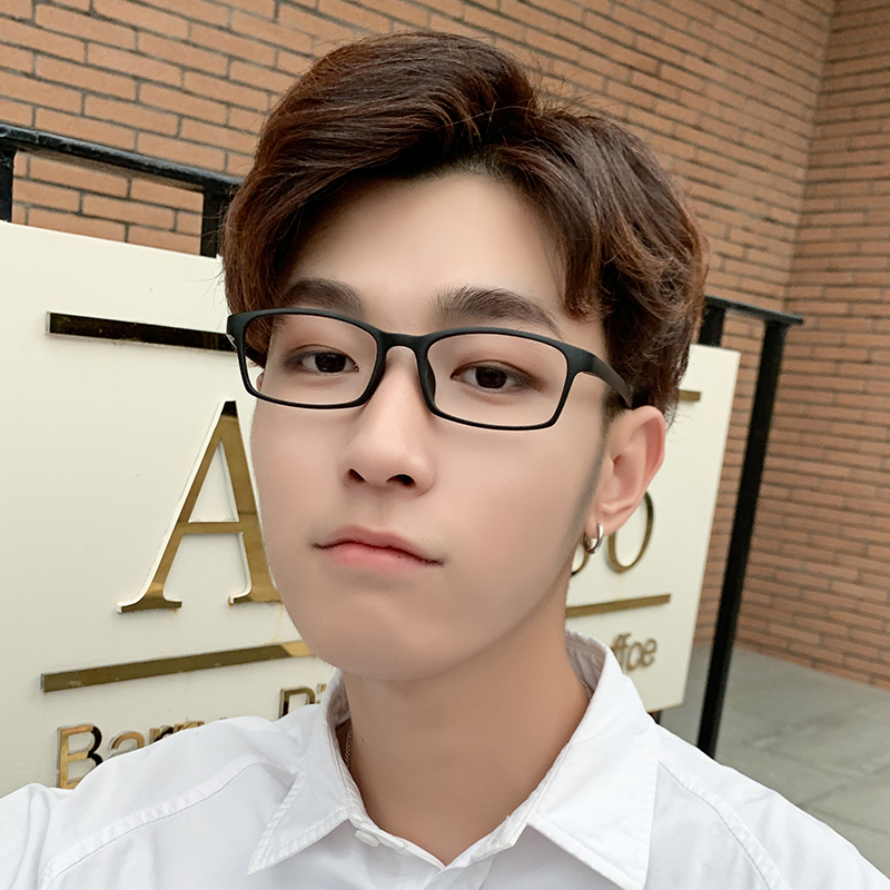 托菲眼镜旗舰店近视眼镜男黑框可配有度数眼睛平面全框镜架复古素颜女韩版潮平光0