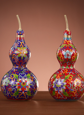 宽和掐丝珐琅彩福禄中式风铜葫芦