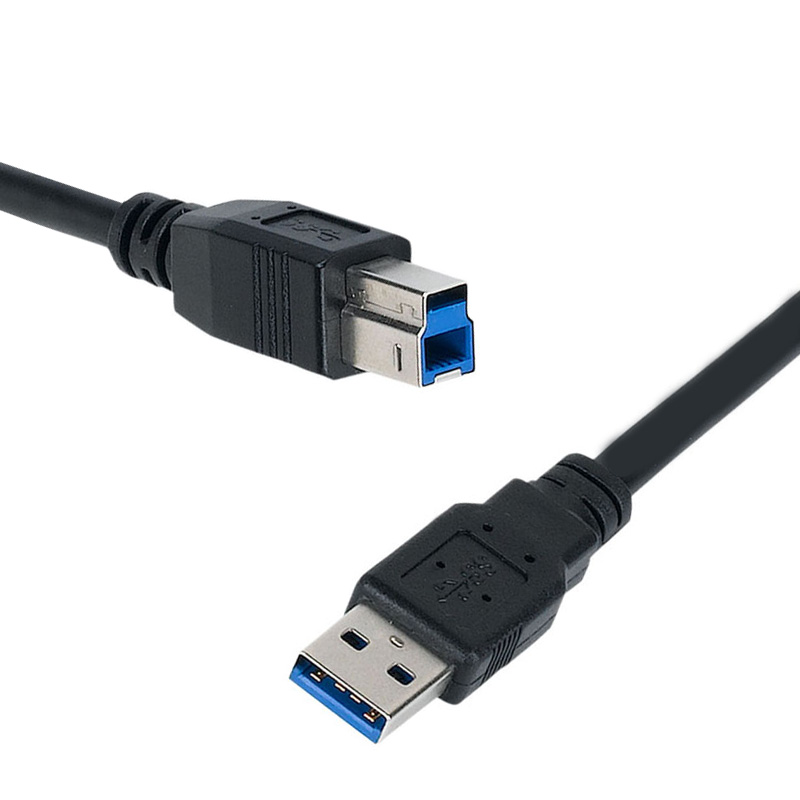 域能 USB3.0方口打印机线方口硬盘盒公对公高速数据连接线1/3/5米 - 图1