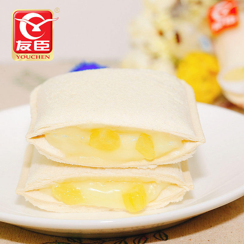 友臣菠萝果粒夹心吐司500g 爱比邻食品西式糕点