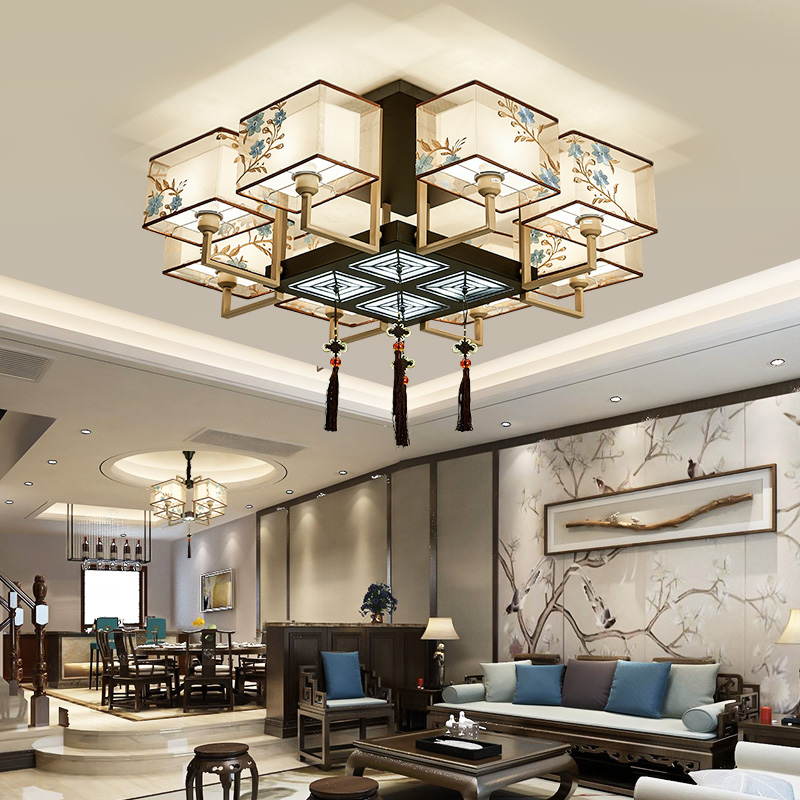 Modern simple whole house package living room lamp tea room box